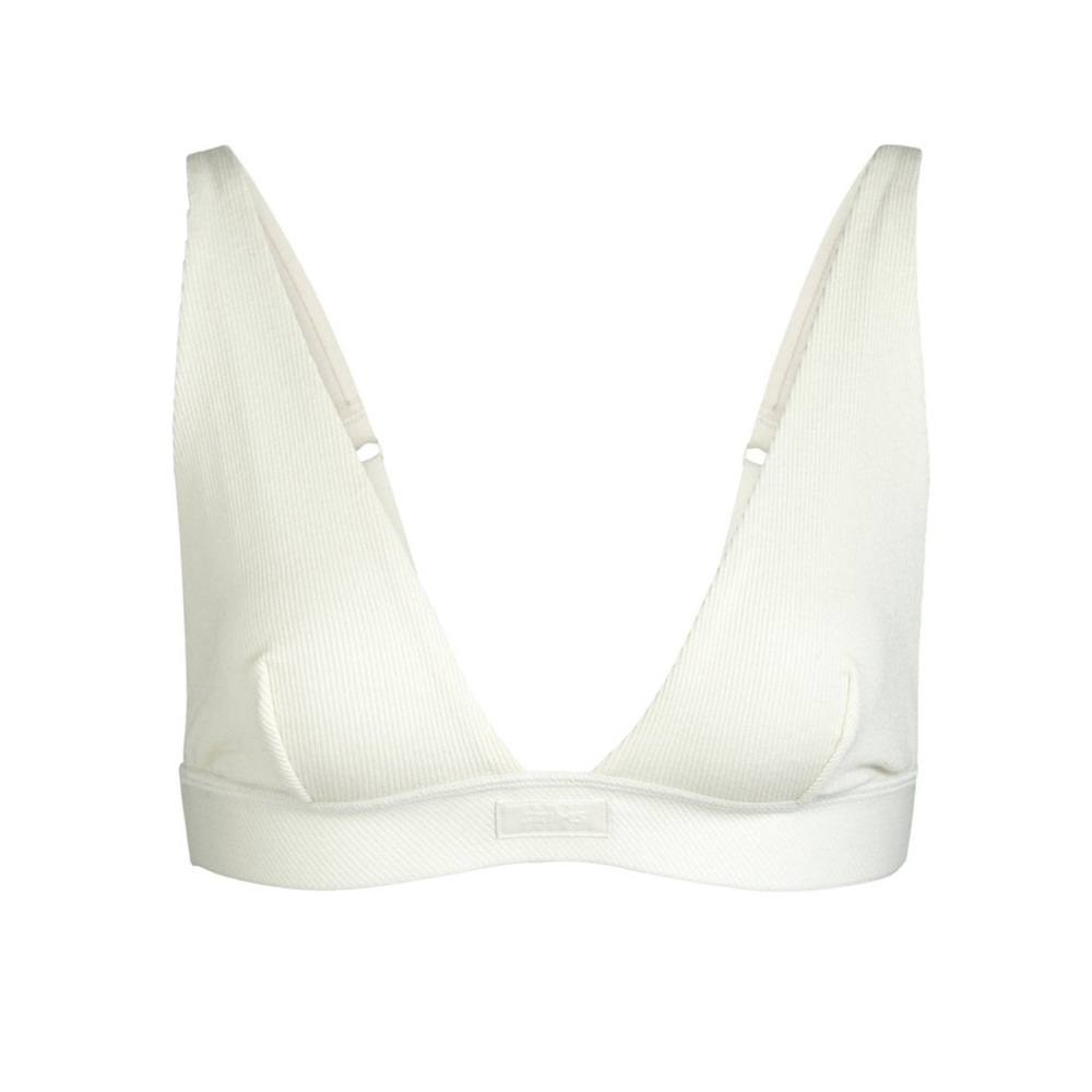 SKIMS Cotton Rib Plunge Bralette